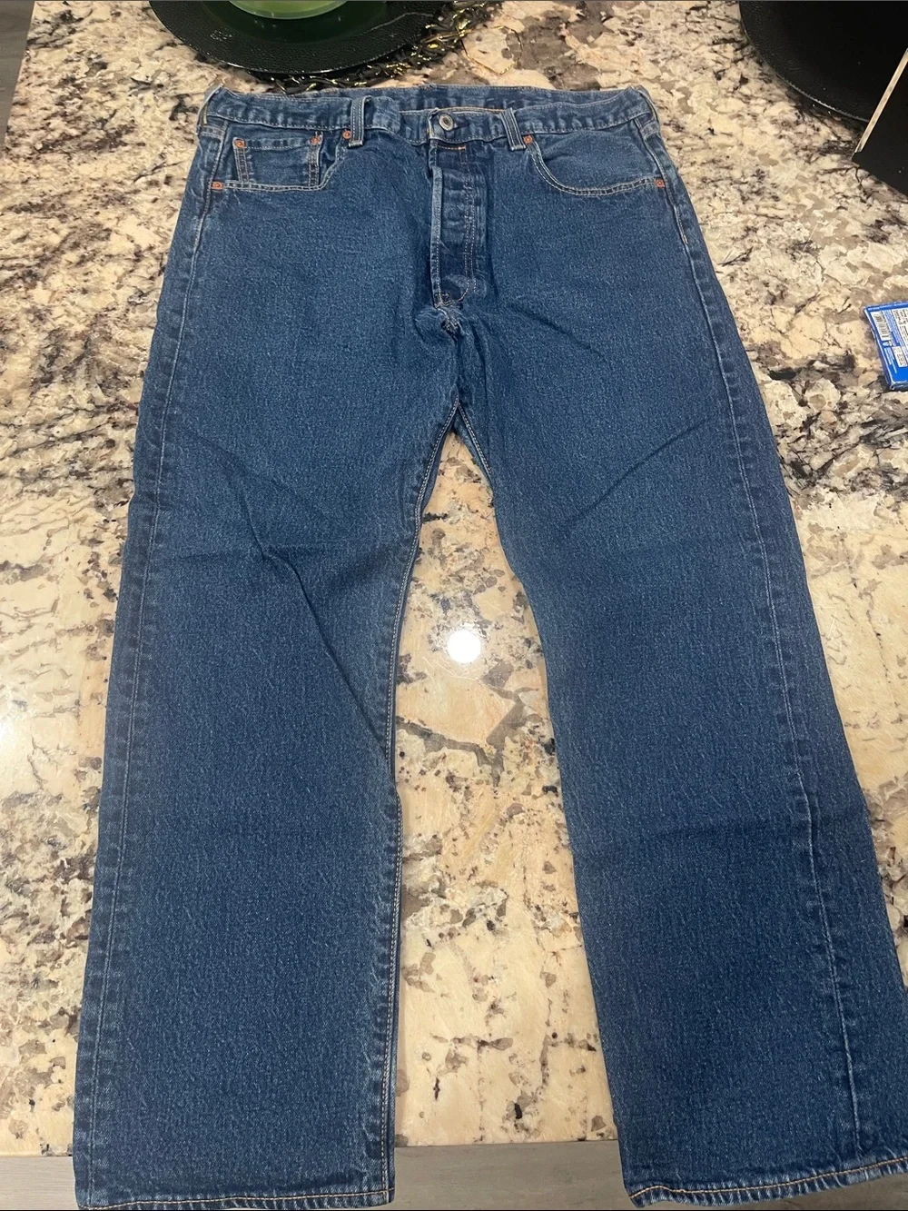 Levi's Men's Straight Indigo Blue Denim Jeans 38/30
